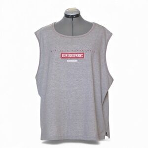 Bum‎ Equipment Athletic Department Mens Gray Tank Top Muscle Shirt Large